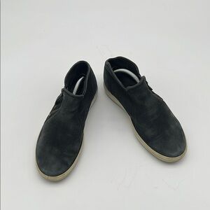 Ecco Grey Leather Side Zip Shoes Women Size 6 BLEMISH